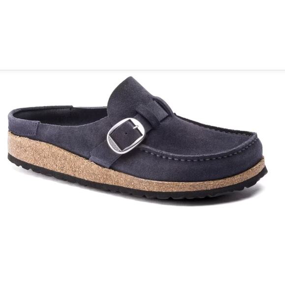 BIRKENSTOCK Buckley clog shoes Suede Leather Navy size EU 42 US 11 narrow/medium - Picture 2 of 11